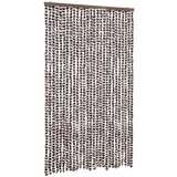 vidaXL Zavesa proti mrčesu rjava in bela 118x220 cm šenilja, (21244748) Cene