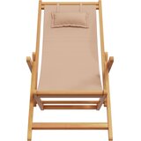  Sklopiva stolica za plažu smeđesiva drvo eukaliptusa i tkanina | shoptok.hr
