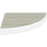  Kutne zidne police 4 kom boja hrasta i bijele 35x35x3,8 cm MDF | shoptok.hr