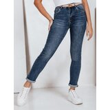 DStreet Jeansy damskie skinny z wysokim stanem niebieskie | Shoptok.si