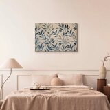  Slika - Leaves in Blue Color Delicate Botanical Motif 90x60 Standard | shoptok.hr