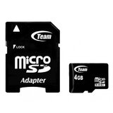 Team Group MICRO SDHC 4GB CLASS 10+SD Adapter TUSDH4GCL1003 | ePonuda.com