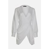 Trendyol White Shirt Collar Dress Cene
