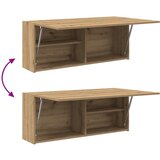 vidaXL Kopalniška stenska omarica artisan hrast 100x25x40 cm inž. les | Shoptok.si