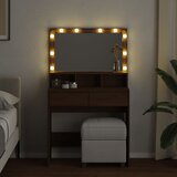  Toaletni stolić s LED svjetlima boja hrasta 80x41x134,5 cm | Eponuda.ba