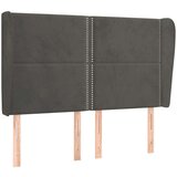  Uzglavlje s ušima tamnosivo 147x23x118/128 cm baršunasto | shoptok.hr