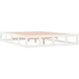  Posteljni okvir bel 140x190 cm trden les, (20685170) | Shoptok.si