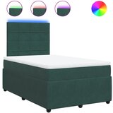 Maison Chic Box spring postelja - Vzmetna postelja z vzmetnico temno zelena 120x200 cm žamet SL17160, (21895284) | Shoptok.si