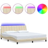  Okvir za krevet bez madraca Hanko krem 180 x 200 cm od tkanine | shoptok.hr