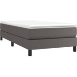Krevet s oprugama i madracem sivi 90 x 190 cm od umjetne kože | shoptok.hr