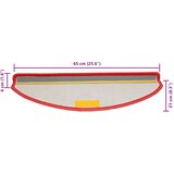  Prostirke za stepenice 15 kom 65x21x4 cm crvene poluokrugle velike | shoptok.hr