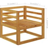  Sedežna garnitura z blazinami 7-delna krem akacijev les | Shoptok.si