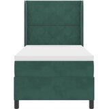  Krevet s opruga kutije Tamnozelena 90 x 190 cm Baršun | shoptok.hr
