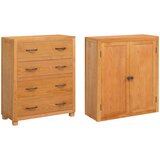  Set namještaja za pohranu s ladicama Smeđa Konstruirano drvo | shoptok.hr