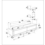 Hanah home tammy - white, oak whiteoakanthracite tv stand | ePonuda.com