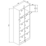 Hanah home ormarić za skladištenje Js1017 light grei | ePonuda.com