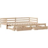  Dnevni krevet na razvlačenje s ladicama bez madraca 90 x 190 cm | shoptok.hr
