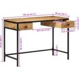 vidaXL Miza 105x50x75 cm Trden les Mango | Shoptok.si