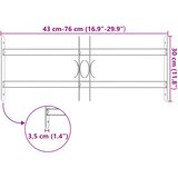  Rešetka za prozor 76 x 30 cm Čelik s prahom premazan Crna | shoptok.hr