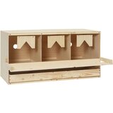  Gnijezdo za nesilice s 3 odjeljka 72x33x38 cm masivna borovina | shoptok.hr