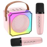  Karaoke/Zvučnik BT sa 2 mikrofona P8 ROZE | Eponuda.com