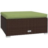  Vrtni tabure s jastukom smeđi 70 x 70 x 30 cm od poliratana | shoptok.hr