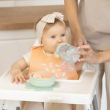 Baboo Silicone Bowl silikonska zdjelica s vakuumskim držačem Peachy Keen, 6m+ 1 kom | shoptok.hr