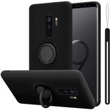 Cadorabo Ohišje, združljiv s Samsungom v tekoči črni barvi - zaščitni pokrov iz fleksibilnega silikona TPU z obročem, (20582933) Cene