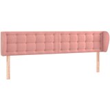  Uzglavlje s ušima ružičasto 203x23x78/88 cm baršunasto | shoptok.hr