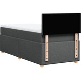 Krevet box spring s madracem tamnosivi za 1 osobu tkanine | shoptok.hr
