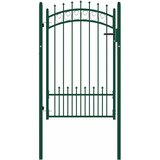  Vrata za ogradu EMMEN s šiljcima čelik 104x117 cm zelena | shoptok.hr