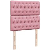  Otomanski posteljni okvir z vzmetnicami roza 160x200cm žamet, (21653279) | Shoptok.si