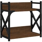  Stalak za pisač s 2 razine smeđa boja hrasta 40x20x40 cm drveni | shoptok.hr