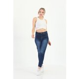 BİKELİFE Navy Blue High Waist Skinny Leg Mom Jeans. | shoptok.hr