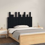  Zidno uzglavlje crni 108x3x80 cm od masivne borovine Cijene