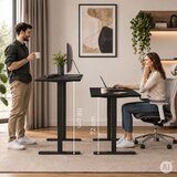  Električni radni stol 140x60 cm, podesiv po visini 72-118 cm, crni, ModernHome | shoptok.hr