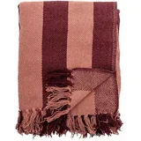 Bordo rdeča odeja iz recikliranega bombaža 130x160 cm Frello –