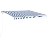  Automatska tenda sa senzorom LED 400x350 cm plavo-bijela | shoptok.hr