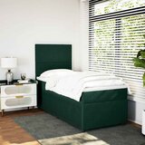 Box spring krevet s madracem tamnozeleni 90x190 cm baršunasti | shoptok.hr