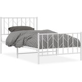  Metalni okvir kreveta s uzglavljem i podnožjem bijeli 100x200cm | Eponuda.com