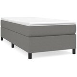  Okvir za krevet s oprugom tamnosivi 100x200 cm od tkanine | shoptok.hr