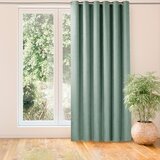  Curtain MILANA color mint style classic silver silver metal eyelets chenille 140x245 HOMEDE | shoptok.hr