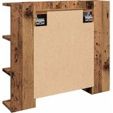  Ormar s ogledalom i LED-om Staro drvo 70x16,5x60 cm | shoptok.hr