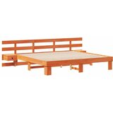  Krevetna konstrukcija Smeđa 200 x 200 cm Čvrsto borovo drvo | shoptok.hr