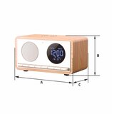 Manta budilica FM, BT, QI punj, veliki zaslon, microSD, baterija, bijeli RDI912W | shoptok.hr