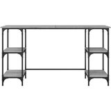 vidaXL Pisalna miza siva sonoma 140x50x75 cm kovina in inženirski les | Shoptok.si