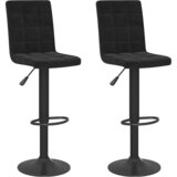 Furnova Barski stolčki 2 kosa črn žamet, (21949151) | Shoptok.si