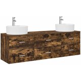  Set ormarića za kupaonicu 3 kom. Dimljeni hrast Smeđa 62,5 x 44,5 x 50 cm | shoptok.hr