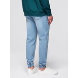 Ombre Men's denim joggers with asymmetrical stitching - blue | shoptok.hr