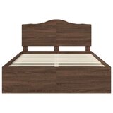  Konstrukcija postelje z vzglavjem Rjav hrast 140 x 200 cm, (5000102213) | Shoptok.si